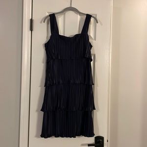 DKNY size 6 dark blue ruffle dress